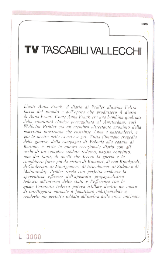 EBOND Diaro Di Un Soldato Tedesco 1939-1945 Di Wilhelm Pruller Libro LI019115