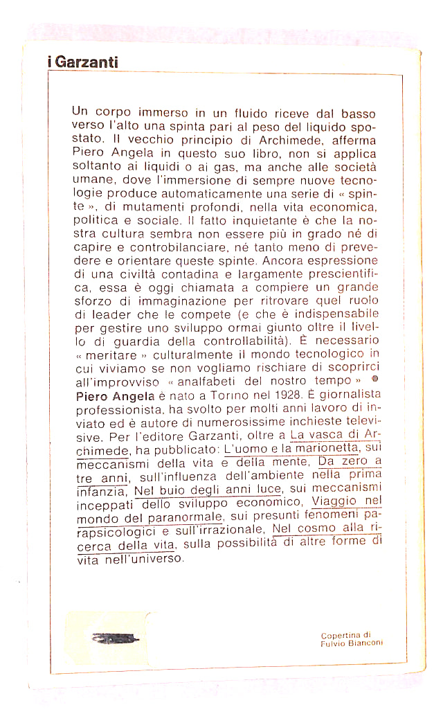 EBOND La Vasca Di Archimede Di Piero Angela Libro LI019122