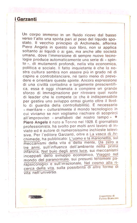 EBOND La Vasca Di Archimede Di Piero Angela Libro LI019122