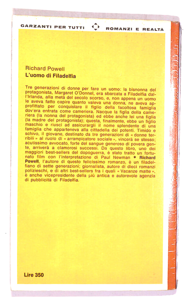 EBOND L'uomo Di Filadelfia Di Richard Powell Libro LI019123