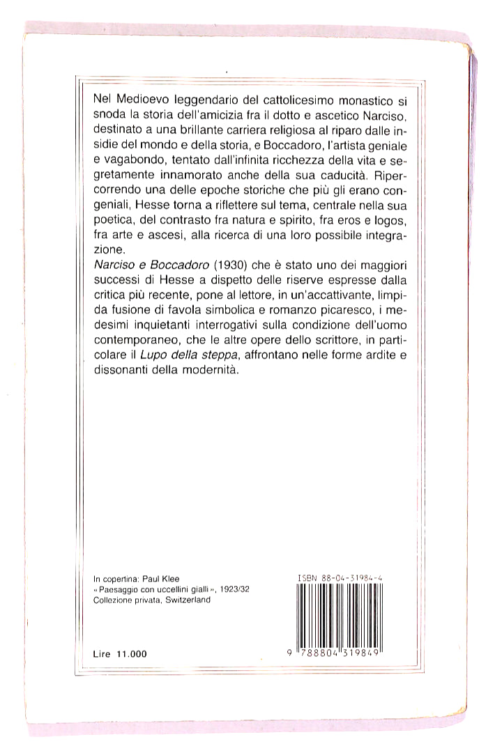 EBOND Narciso e Boccadoro Di Hermann Hesse Libro LI019168