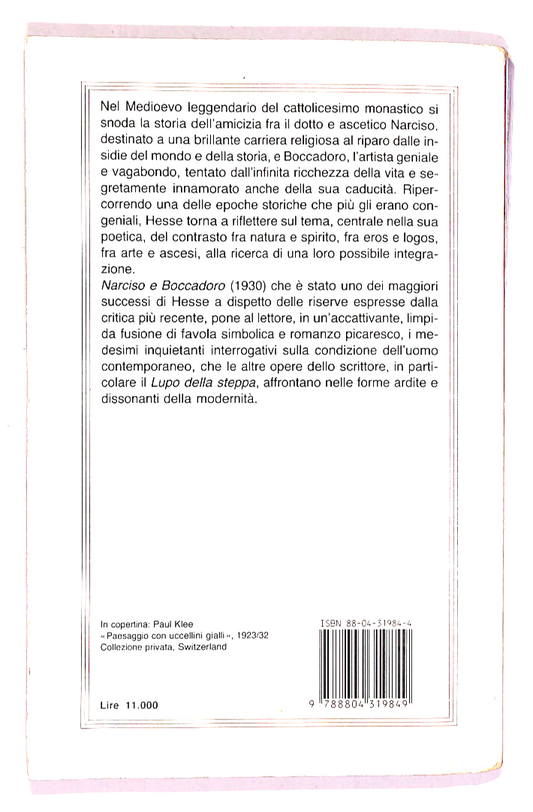 EBOND Narciso e Boccadoro Di Hermann Hesse Libro LI019168