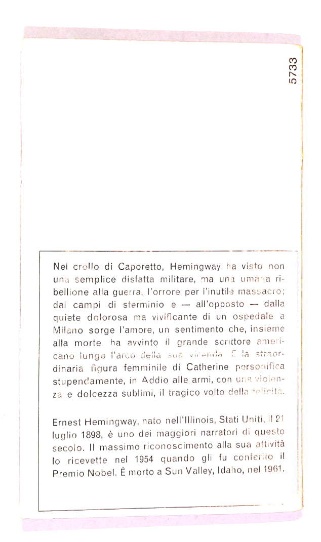 EBOND Addio Alle Armi Di Ernest Heminguay Libro LI019214
