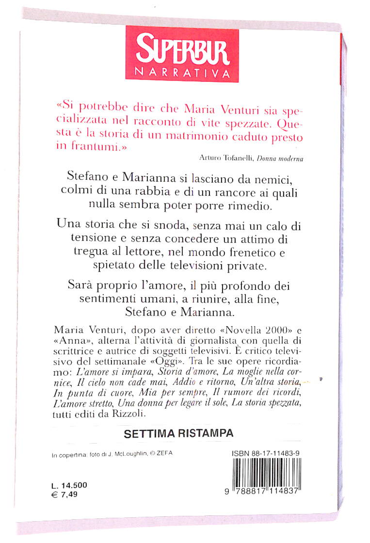 EBOND La Moglie Addosso Di Maria Venturi Libro LI019456