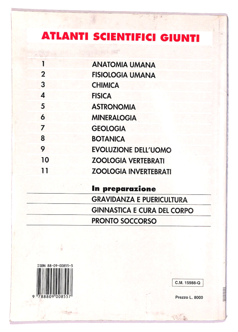 EBOND Evoluzione Dell'uomo Atlante Scientifico Giunti Libro LI019458