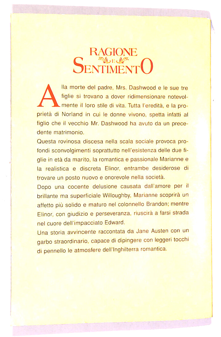EBOND Ragione e Sentimento Di Jane Austen Libro LI019501