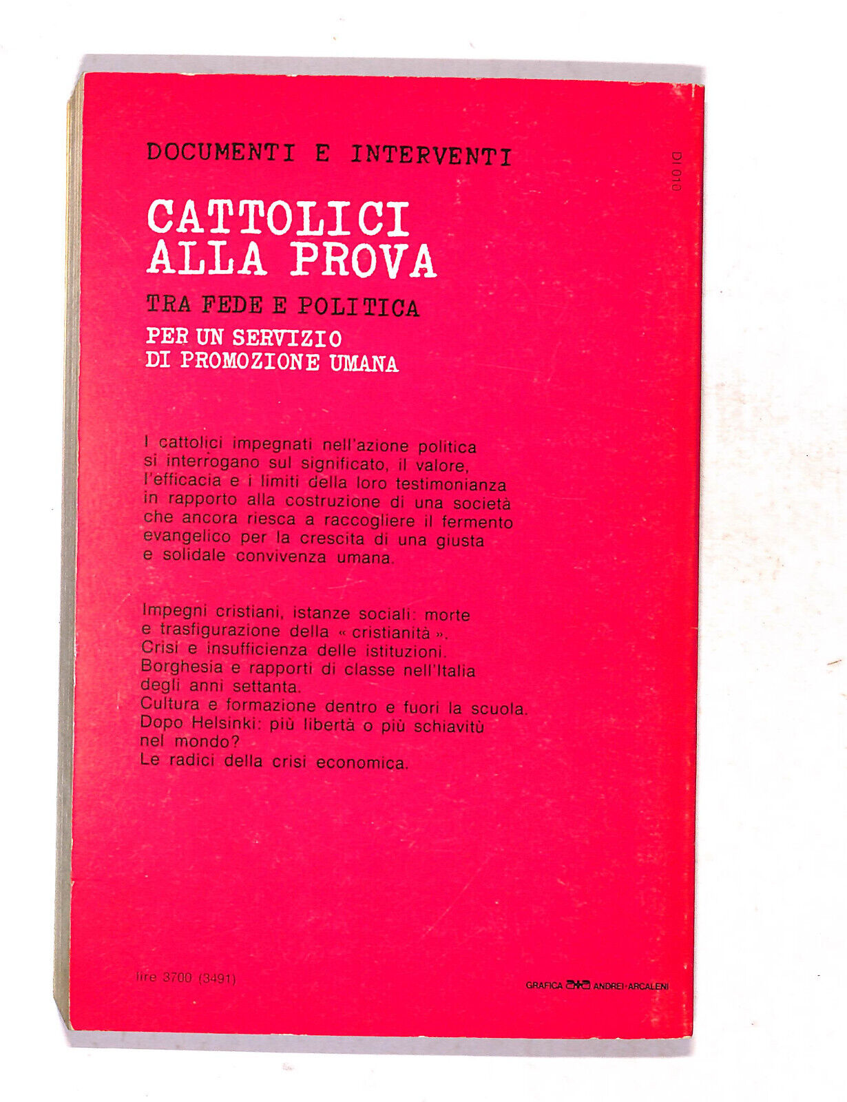 EBOND Cattolici Alla Prova Tra Fede e Politica Valecchi Libro LI019711