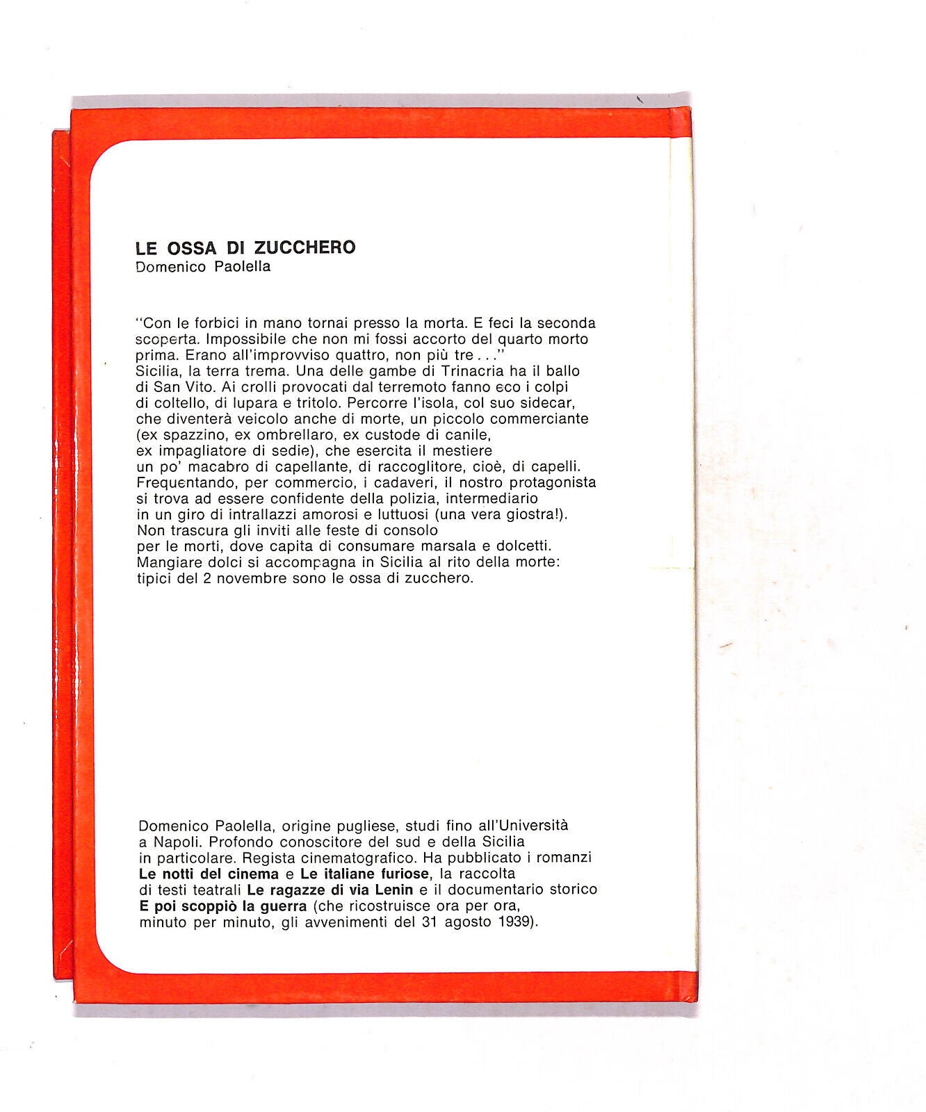 EBOND Le Ossa Di Zucchero Di Domenico Paolella Libro LI019719