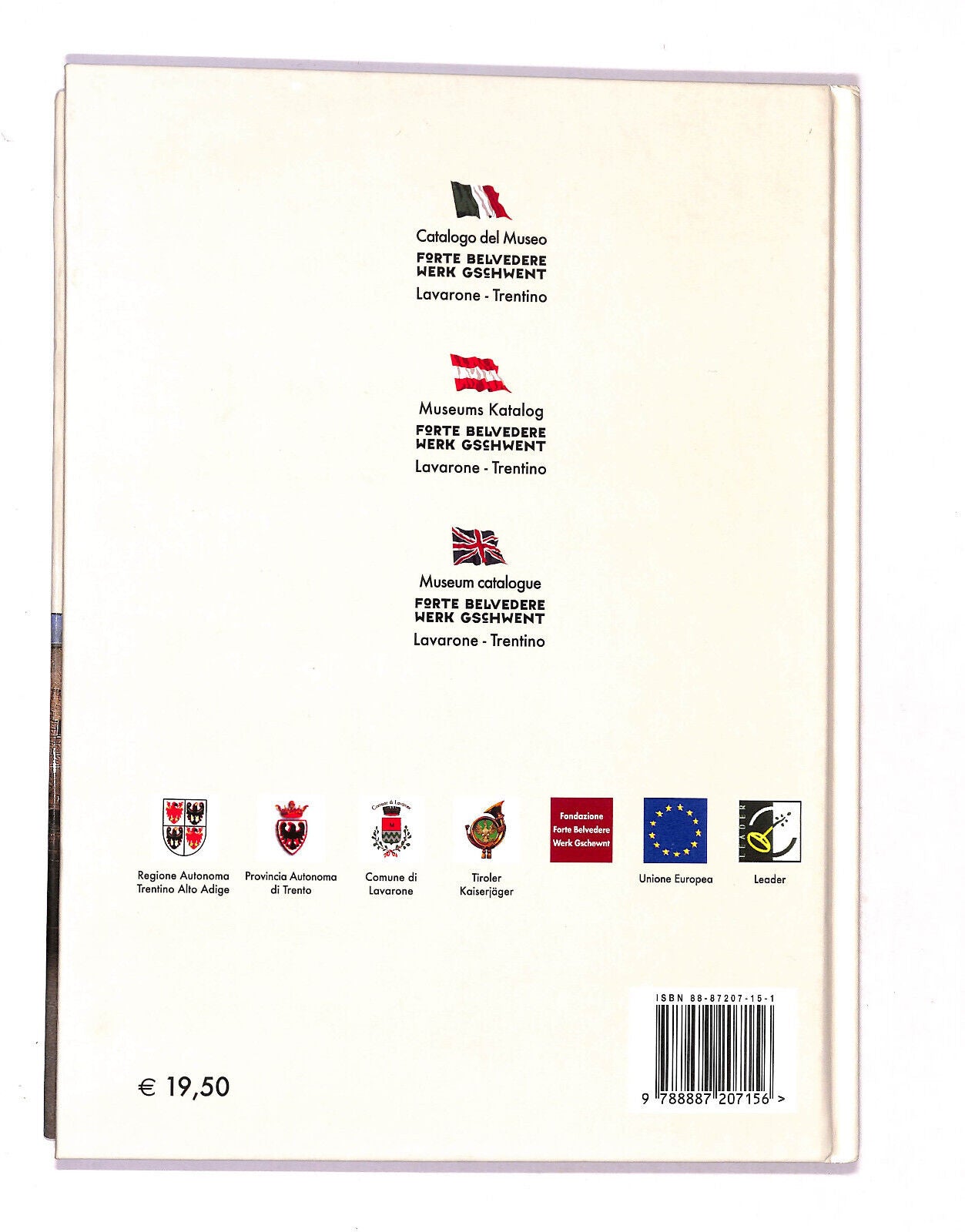 EBOND Catalogo Del Museo Di Forte Belvedere Lavarone Trentino 2002 Libro LI019753