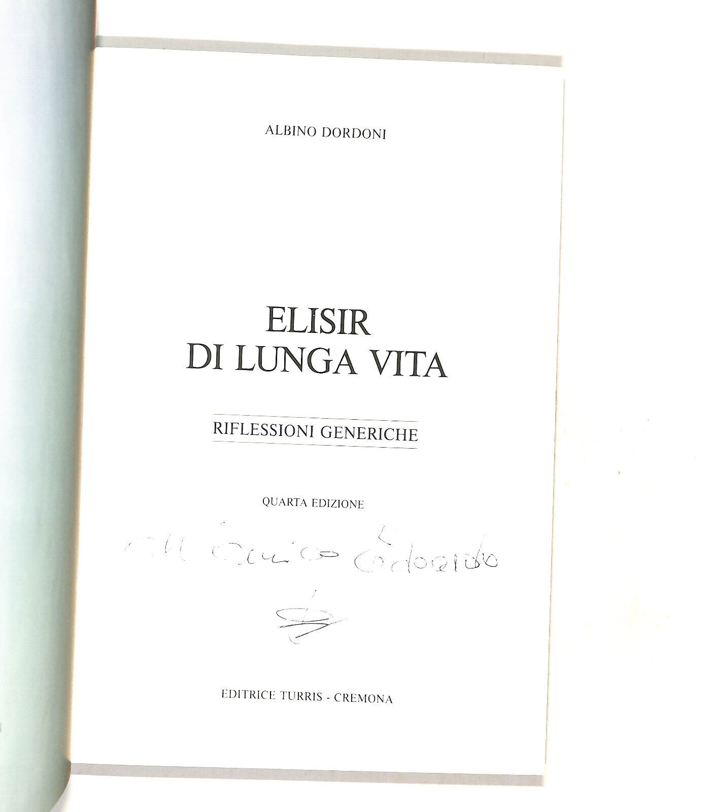 EBOND Elisir Di Lunga Vita Di Albino Dordoni Libro LI019802