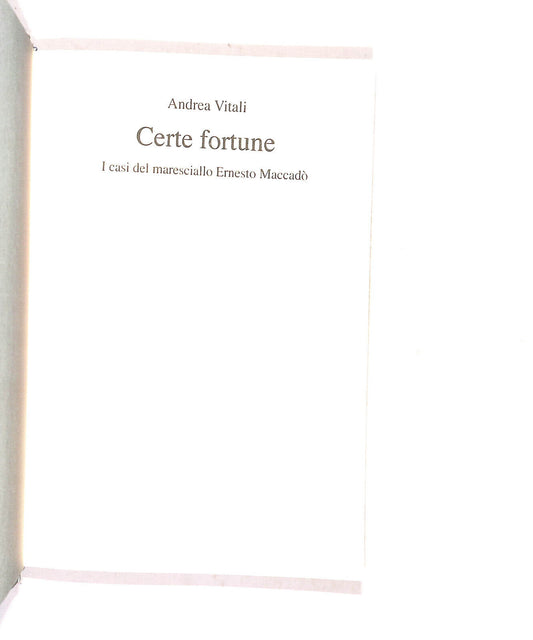 EBOND Certe Fortune Di Andrea Vitali Libro LI019804