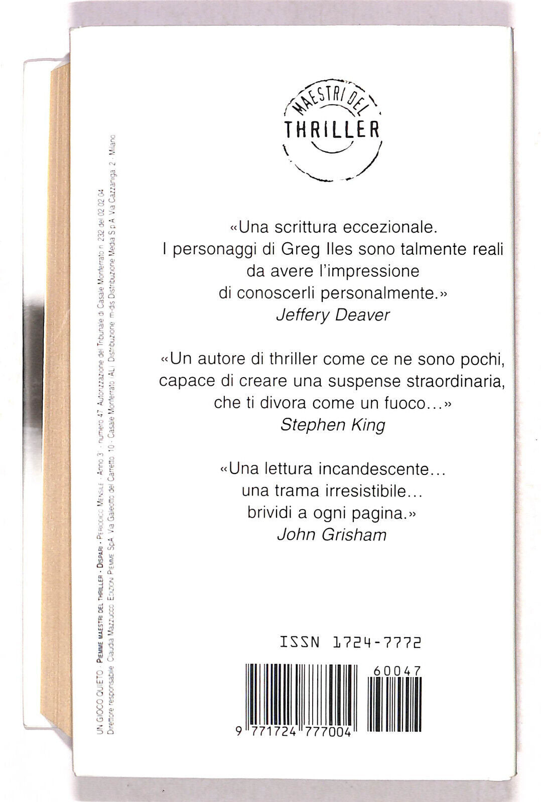 EBOND Un Gioco Quieto Di Greg Iles Libro LI020352
