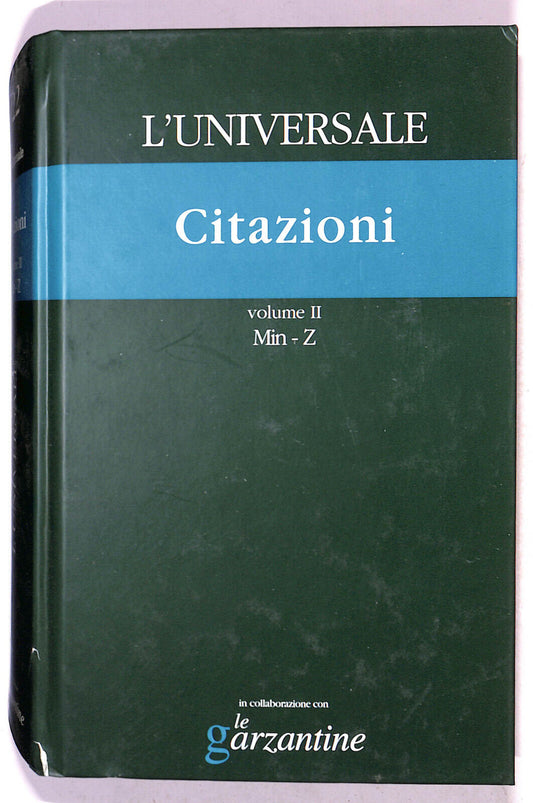 EBOND L'universale Citazioni N. 22 Vol 2 Le Garzantine 2003 Libro LI021300
