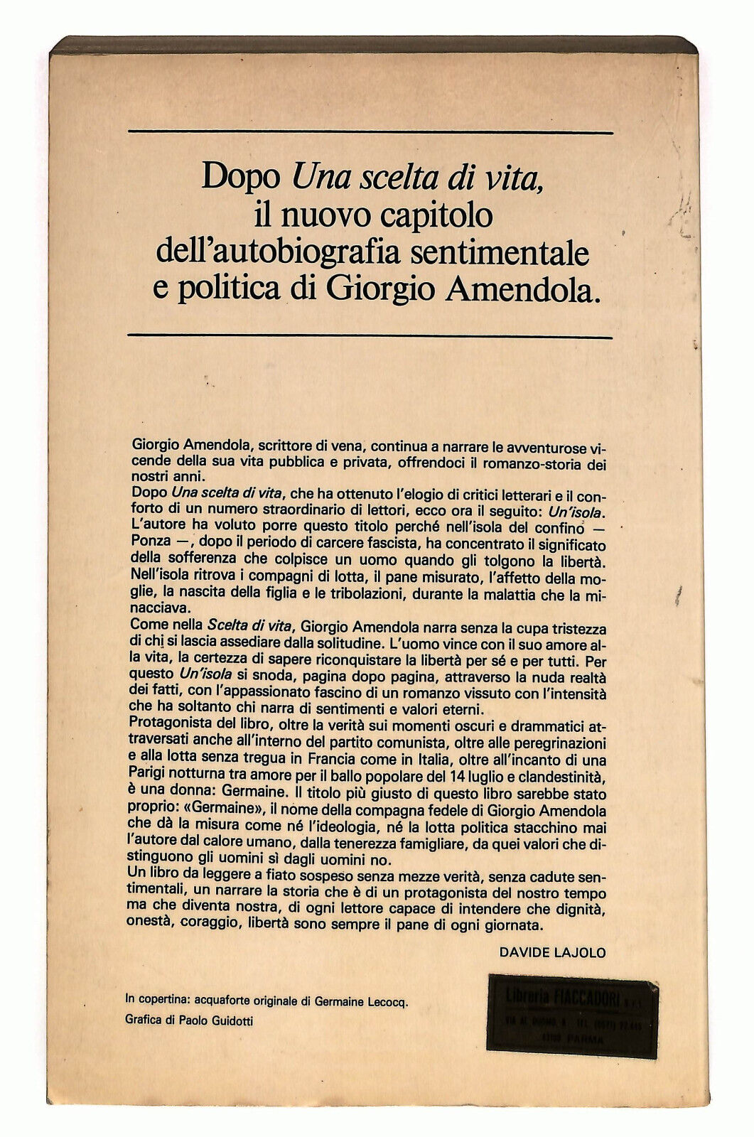 EBOND Un'isola Di Giorgio Amendola Libro LI021608