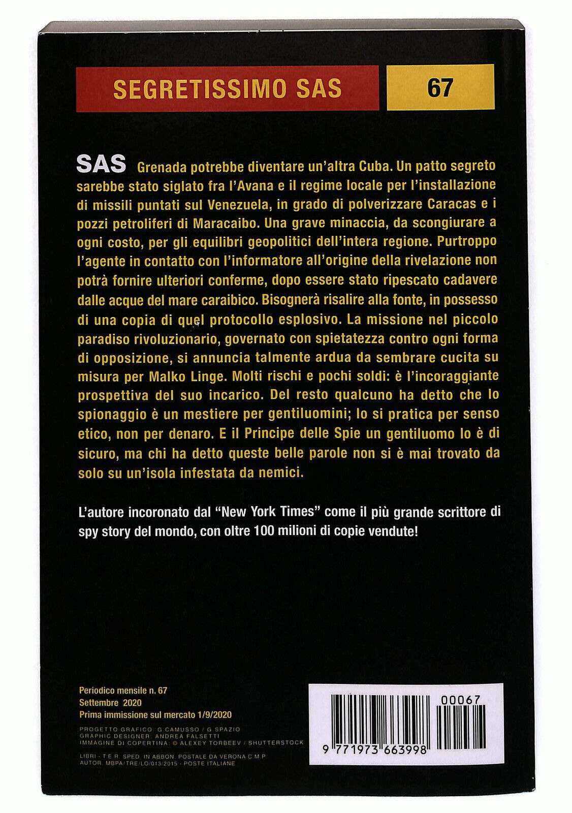EBOND Segretissimo Rosso Granata N. 67 2020 Libro LI021704