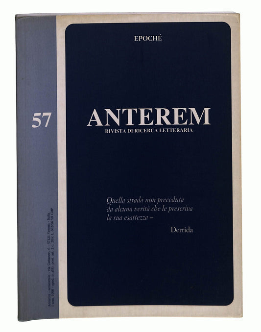 EBOND Anterem Rivista Di Ricerca Letteraria n 57 Libro LI022306