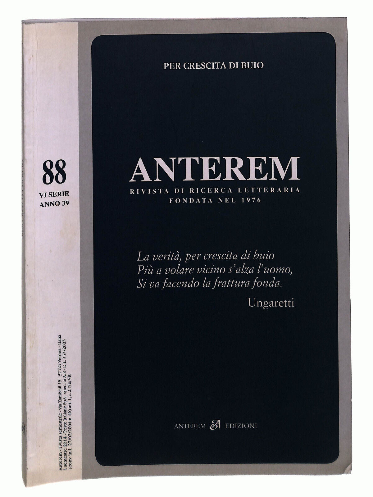 EBOND Anterem Rivista Di Ricerca Letteraria n 88 Libro LI022307