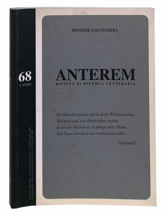 EBOND Anterem Rivista Di Ricerca Letteraria n 68 Libro LI022359