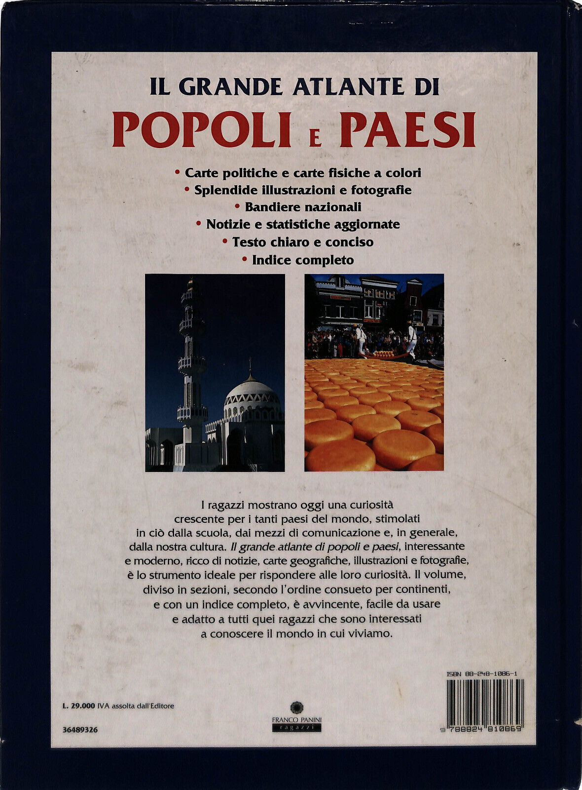 EBOND Il Grande Atlante Di Popoli e Paesi 1993 Libro LI022403
