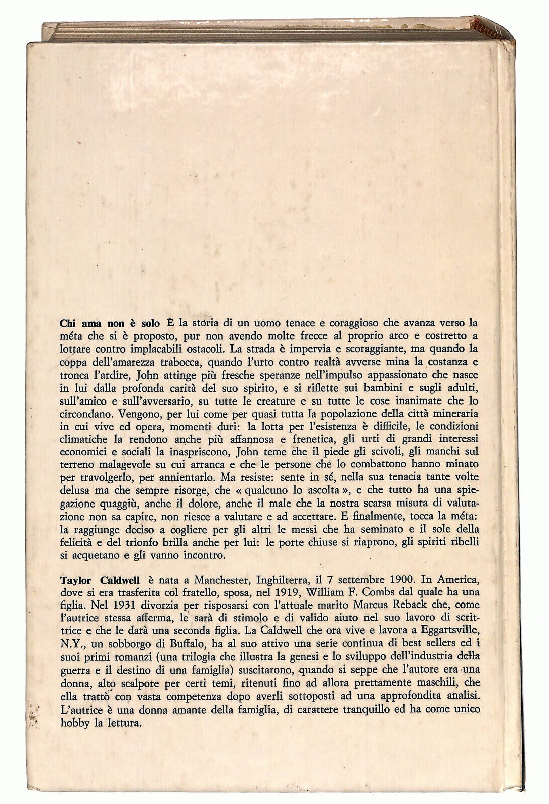 EBOND Chi Ama Non e Solo Di Taylor Caldwell Libro LI022559