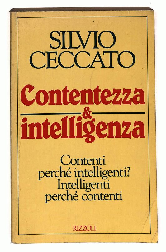 EBOND Contentezza e Intelligenza Di Silvio Ceccato Libro LI023118