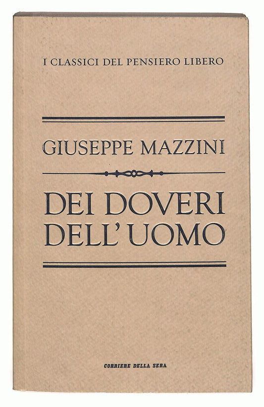 EBOND Dei Doveri Dell'uomo Di Giuseppe Mazzini Libro LI023419