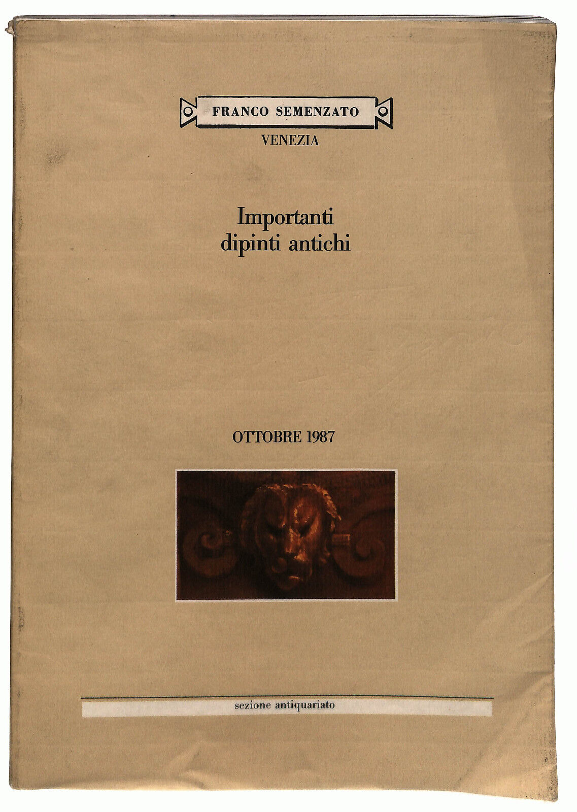 EBOND Importanti Dipinti Antichi Antiquariato Asta Venezia 1987 Libro LI023750