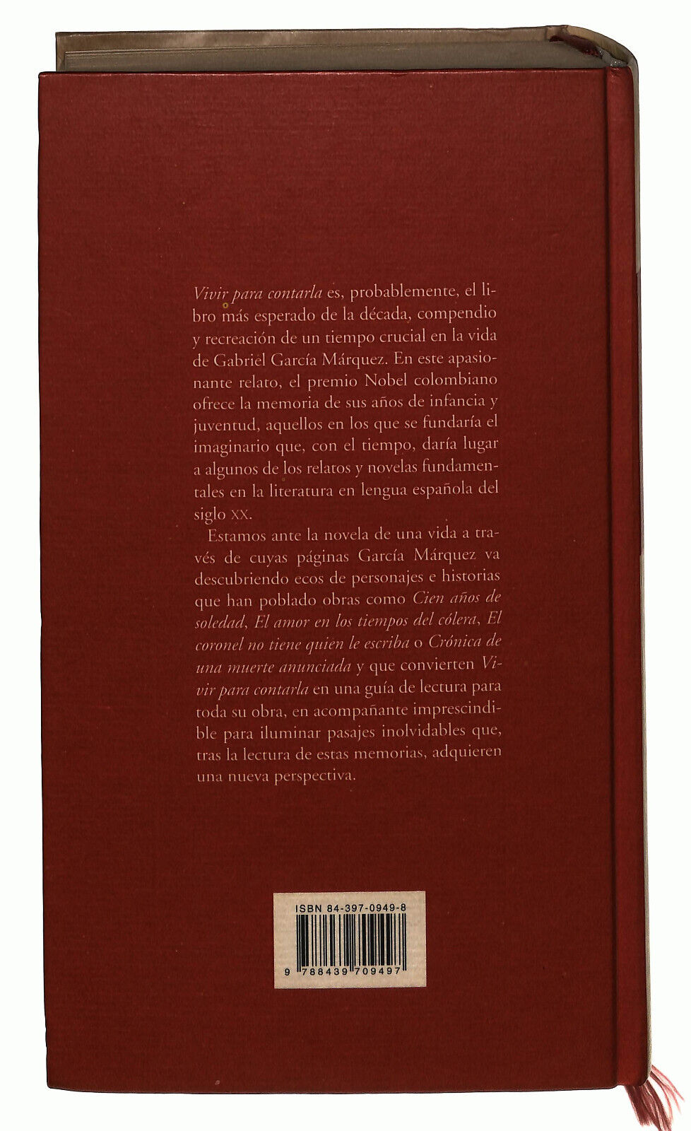 EBOND Vivir Para Contarla Di Gabriel Garcia Marquez Libro LI023813