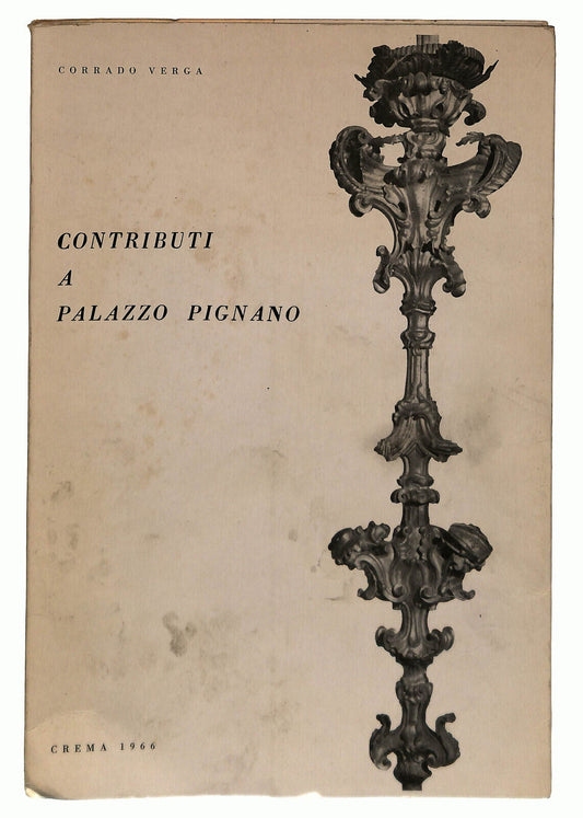 EBOND Contributi a Palazzo Pignano Di Corrado Verga Libro LI023851