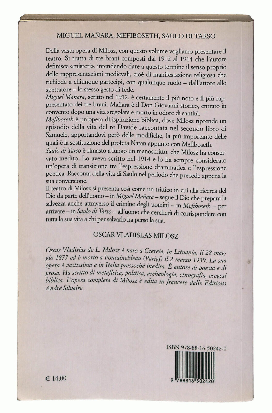 EBOND Miguel Manara Mefiboseth Saulo Di Tarso Di O. V. Milosz Libro LI023856