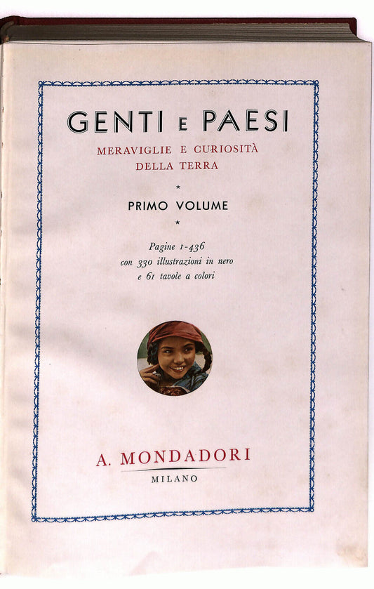 EBOND Genti e Paesi Vol. 1 1932 Mondadori Libro LI024211