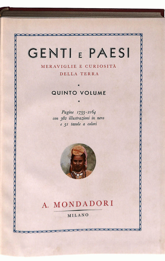 EBOND Genti e Paesi Vol. 5 1934 Mondadori Libro LI024213