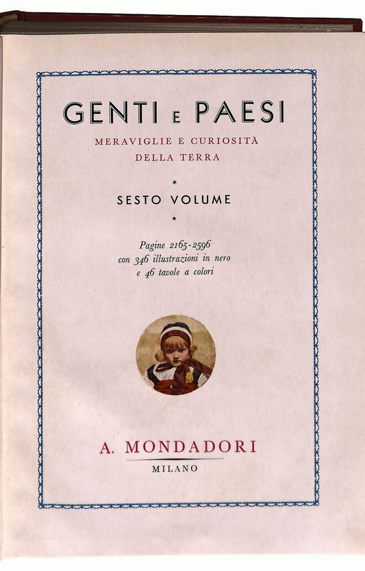 EBOND Genti e Paesi Vol. 6 1934 Mondadori Libro LI024215
