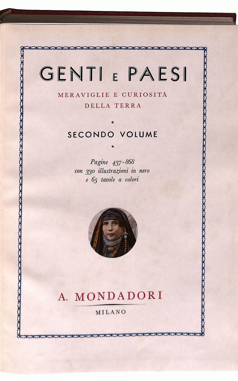 EBOND Genti e Paesi Vol. 2 1934 Mondadori Libro LI024250