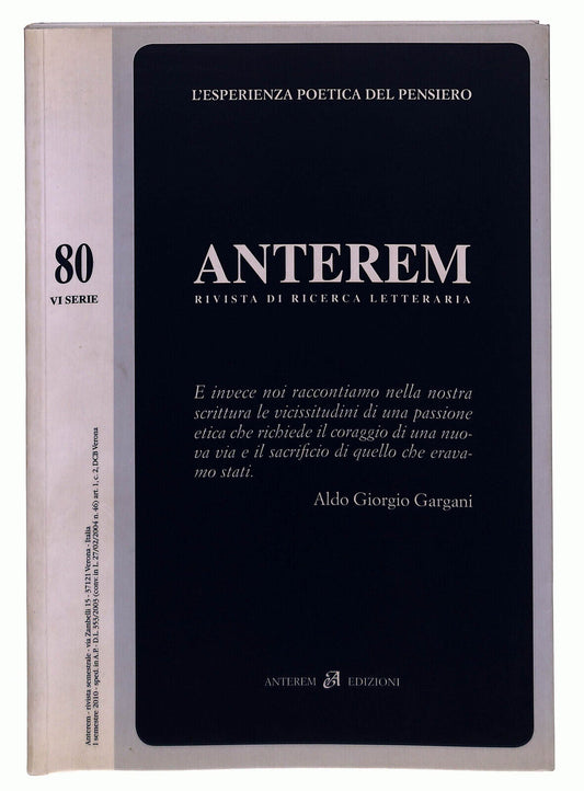 EBOND Anterem Rivista Di Ricerca Letteraria n 80 Libro LI024251