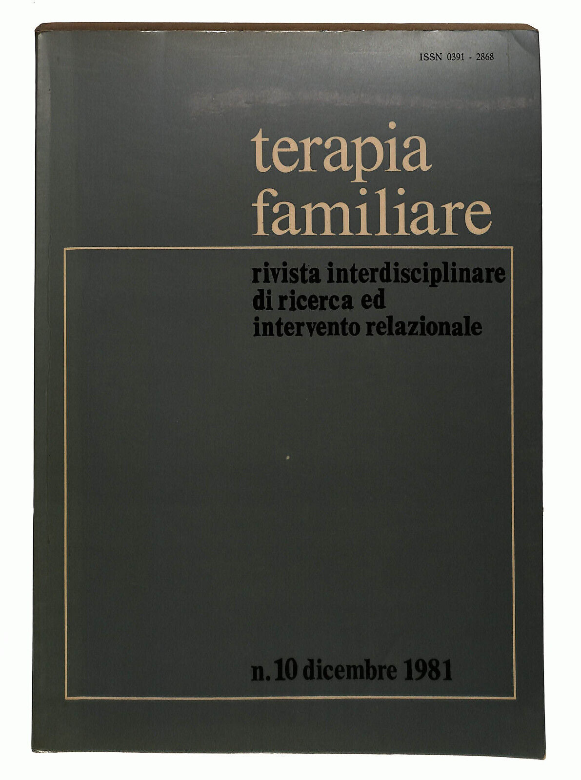 EBOND Terapia Familiare Rivista N. 10 1981 Libro LI024350