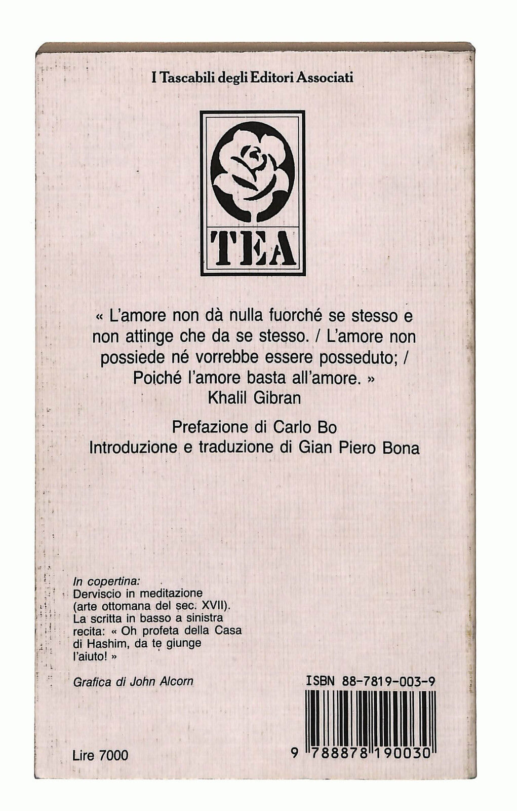 EBOND Il Profeta Di Gibran Kahlil Gibran Tea Libro LI024802