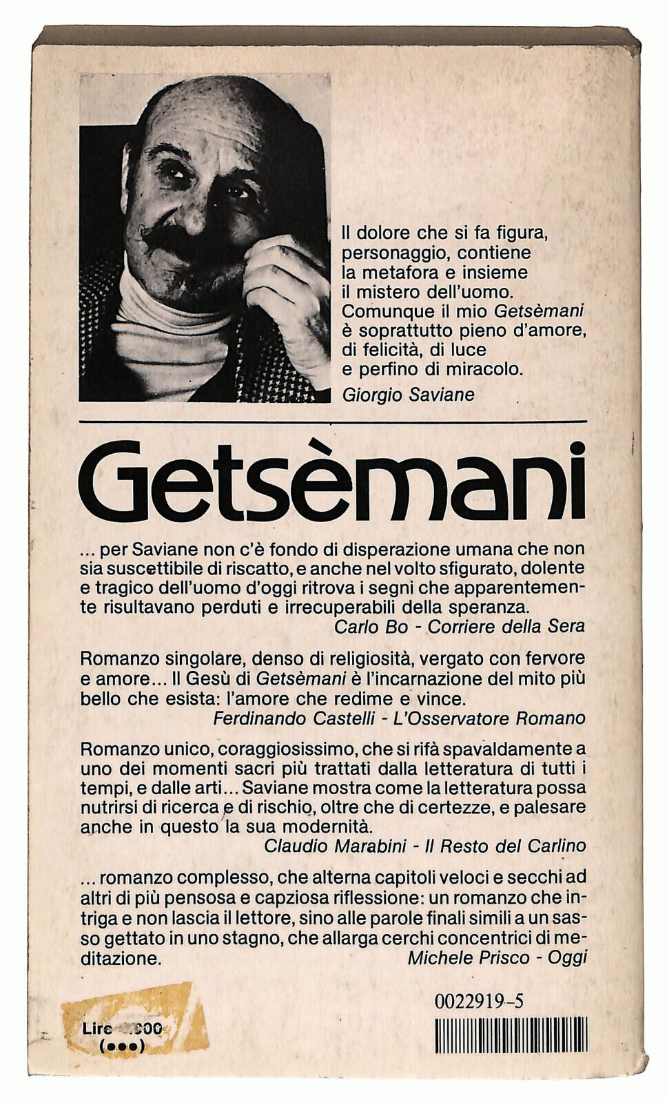 EBOND Getsemani Di Giorgio Saviane Libro LI024813