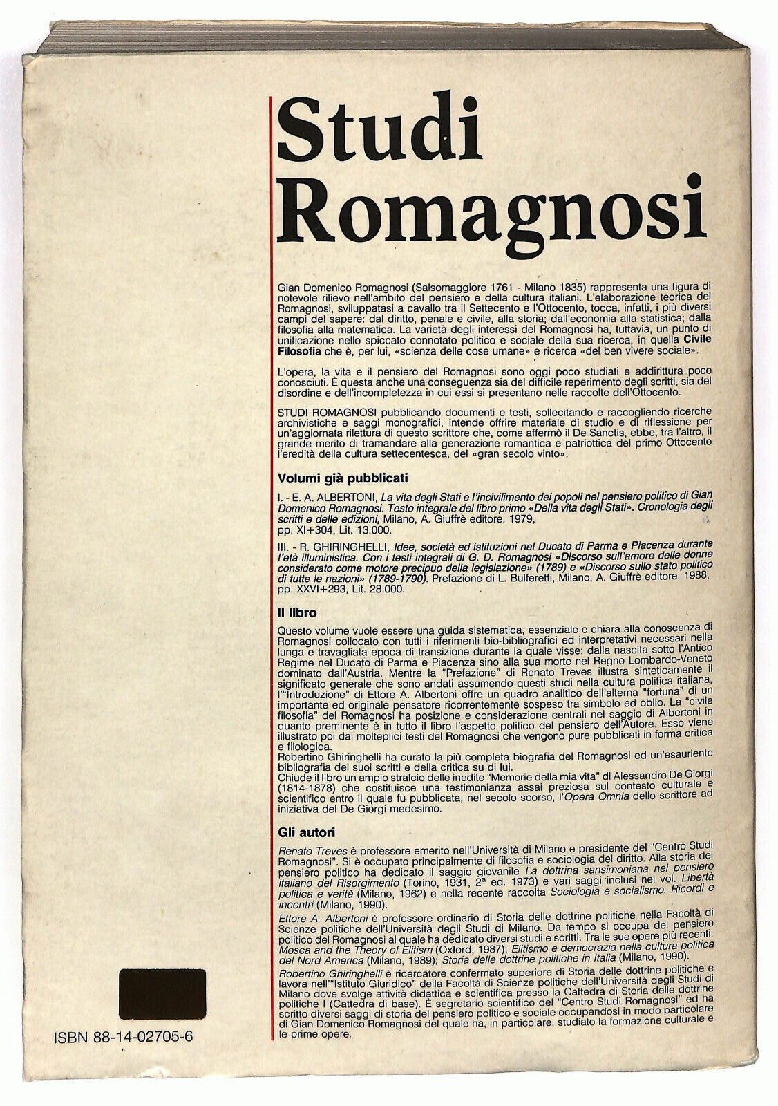 EBOND Studi Romagnosi I Tempi e Le Opere Di G. D. Romagnosi Vol 2 Libro LI024900