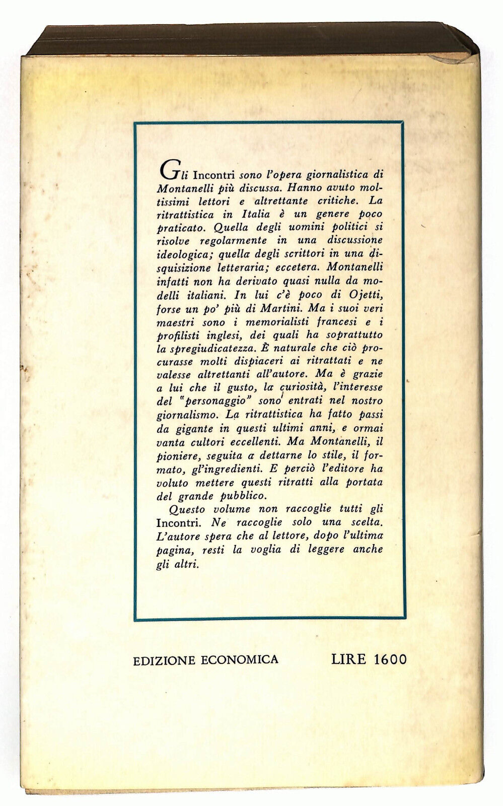 EBOND Gli Incontri Di Indro Montanelli Rizzoli 1967 Libro LI024906