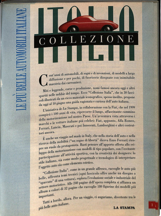 EBOND Italia Le Piu Belle Automobili La Stampa Libro LI025107