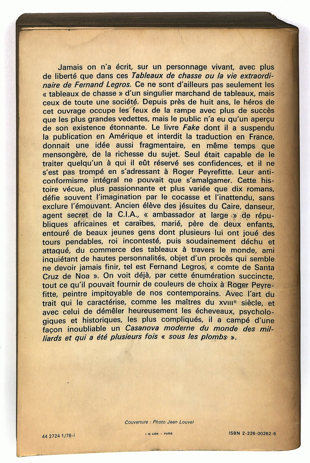 EBOND Tableaux De Chasse Di Roger Peyrefitte Albin Michel 1976 Libro LI025157