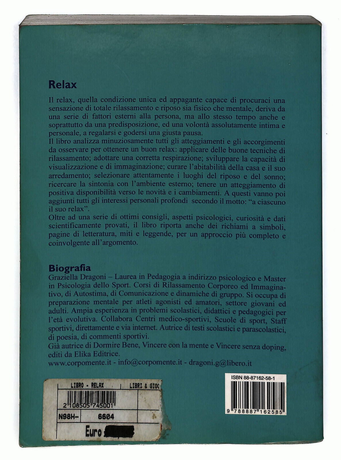 EBOND Relax Di Graziella Dragoni Libro LI025163