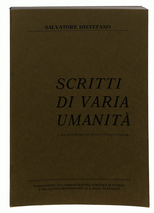 EBOND Scritti Di Varia Umanita Di Salvatore Distefano Libro LI025303