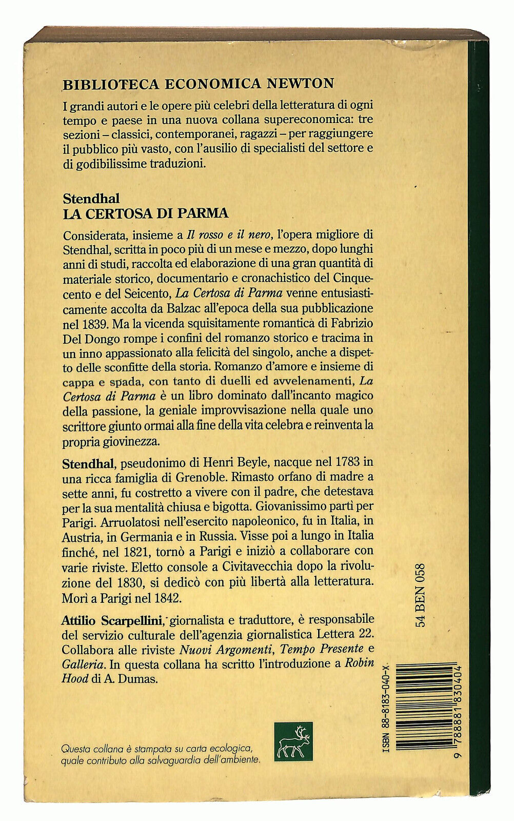 EBOND La Certosa Di Parma Di Stendhal Newton Compton Libro LI025453