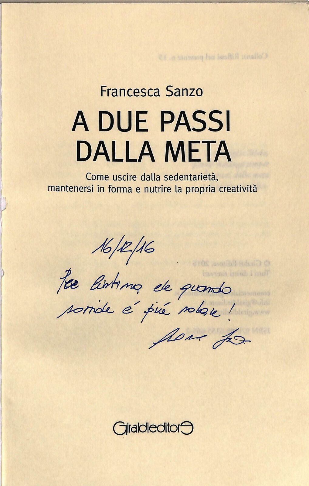 EBOND A Due Passi Dalla Meta Di Francesca Sanzo Libro LI025501