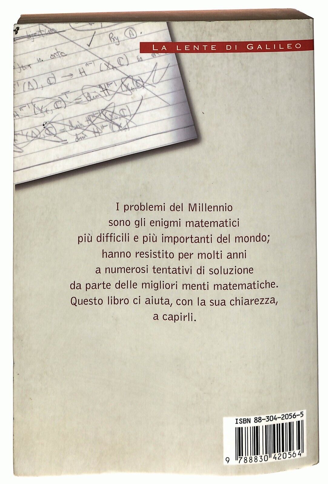 EBOND I Problemi Del Millennio I Sette Enigmi Matematici Irrisolt Libro LI025707