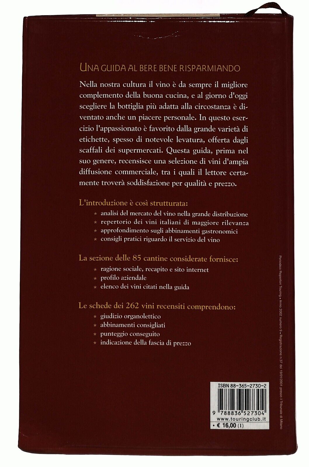 EBOND Il Vino In Tavola Touring Club Italiano 2006 Libro LI026313