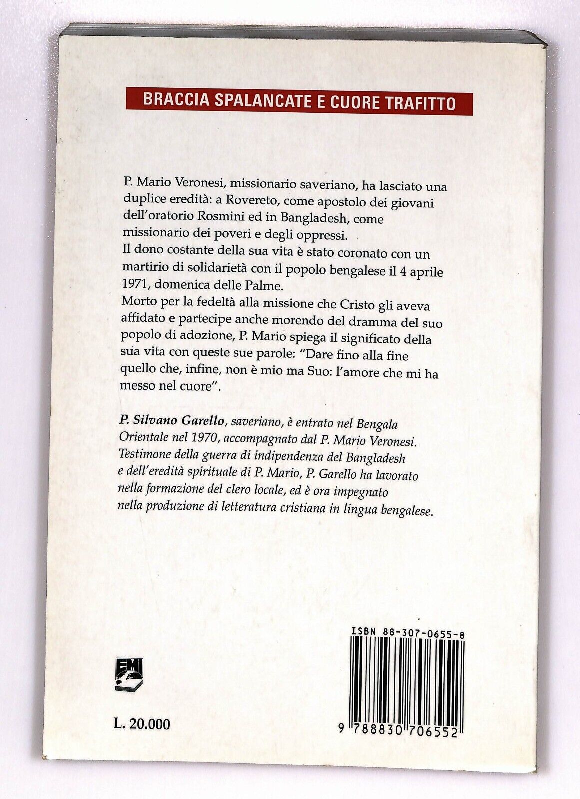 EBOND Braccia Spalancate Silvano Garello Emi 1996 Libro LI026504