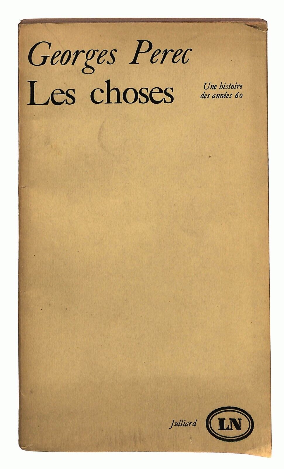 EBOND Les Choses Une Histoire Des Georges Perec Lingua Francese Libro LI026908
